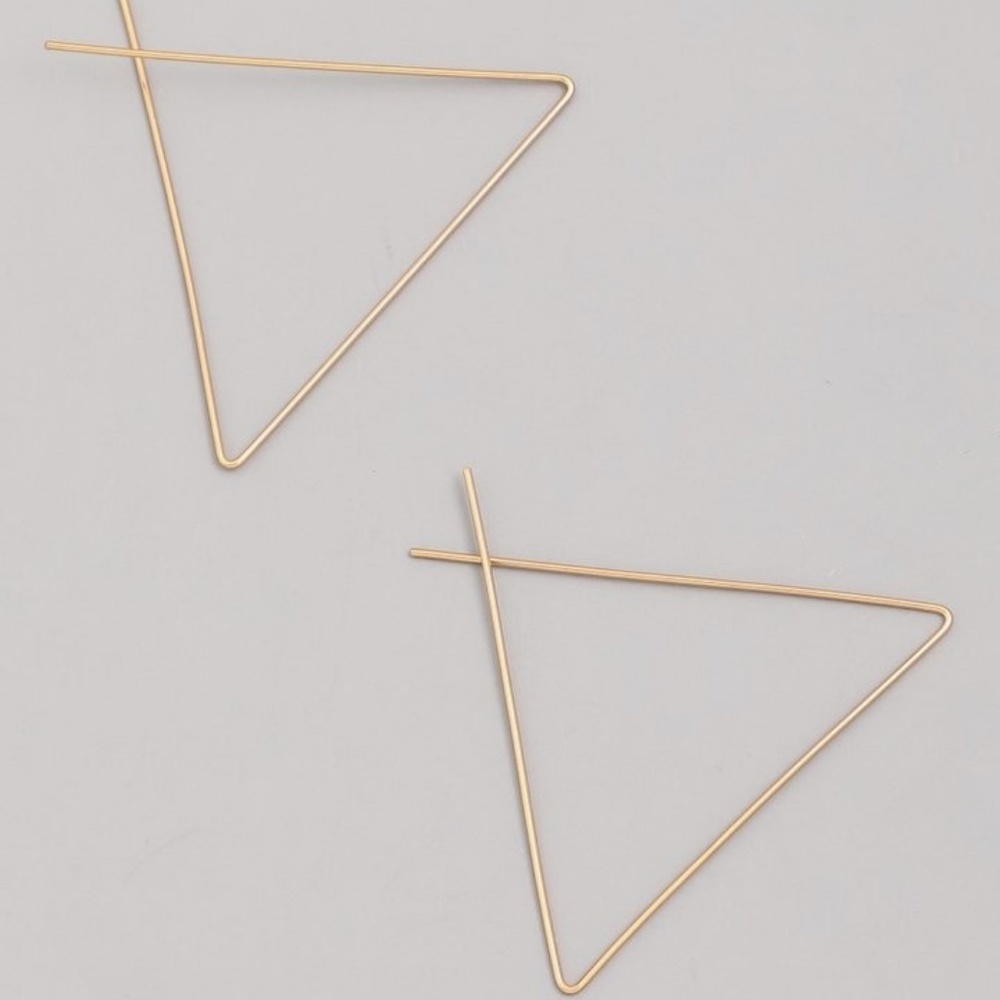 Triangle Gold Earrings